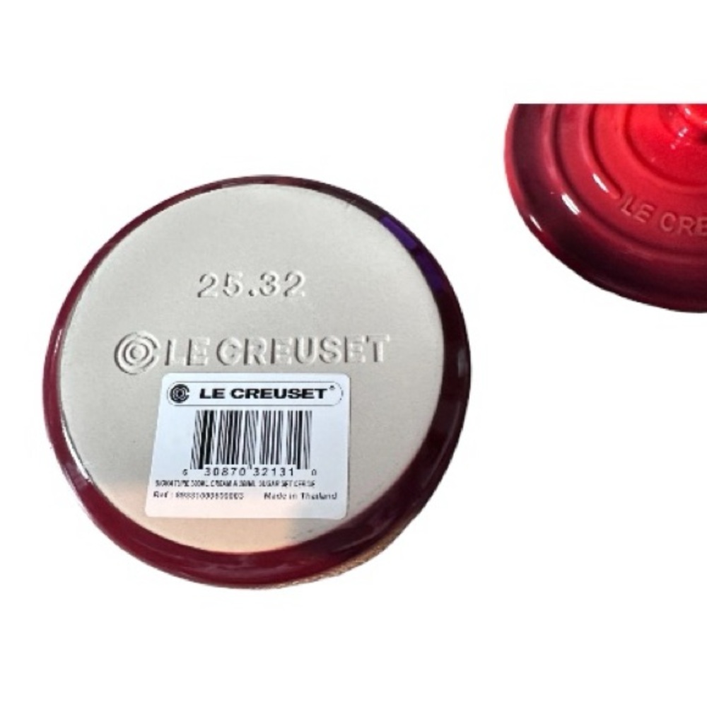 Le Creuset Signature Cream and Sugar Set (cerise) - Picture 5 of 12